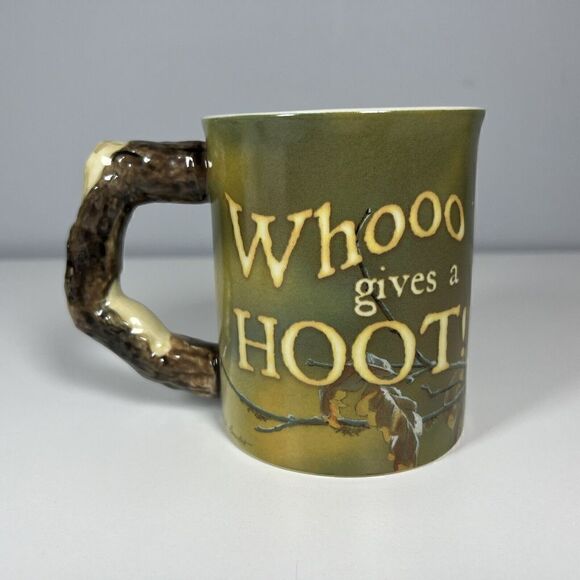 Sculpted Mug WHO GIVES A HOOT - OWL by Susan Bourdet - Picture 3 of 7